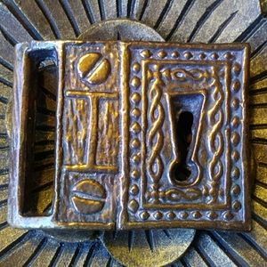 Vintage Handmade Copper Keyhole Buckle